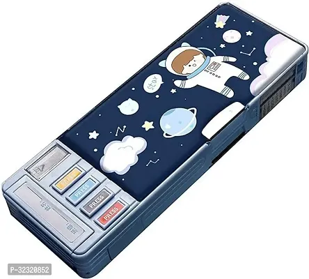 Spaceman Astronaut Multifunctional and Magnetic Art Plastic Pencil Box (set of 1, Multicolor)-thumb0