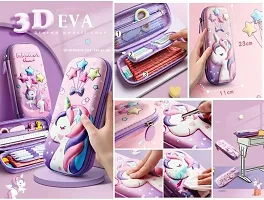 Unicorn Eva Pencil Compass Case Pouch Organizer Students Stationery Box (set of 1)-thumb2