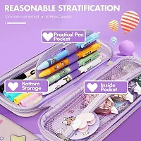 Unicorn Art Metal Pencil Box (set of 1, Purple)-thumb1