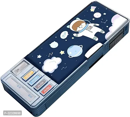 Space Art Plastic Pencil Box (set of 1, Blue)-thumb0