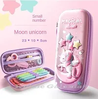 Unicorn Eva Pencil Compass Case Pouch Organizer Students Stationery Box (set of 1)-thumb1