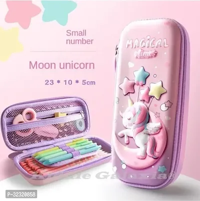 Unicorn Eva Pencil Compass Case Pouch Organizer Students Stationery Box (set of 1)-thumb2