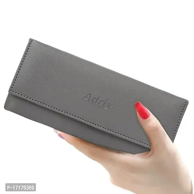 FASHIONABLE LATEST WOMEN/GIRL GREY HAND CLUTCH-thumb0