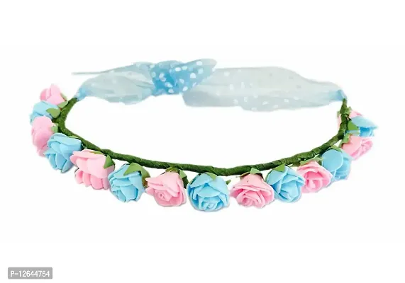 Loops n Knots Women's Blue n Pink Tiara / Crown / Headband For Girls  Women Hair Accessories For Birthday ,Party  Wedding