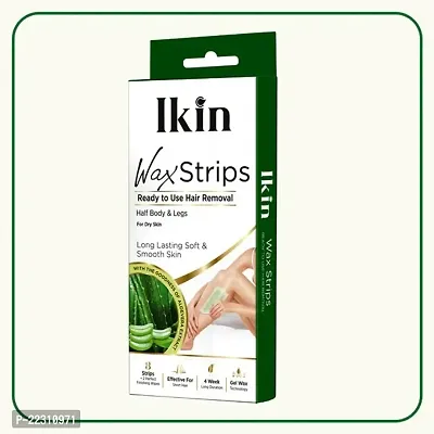 Ikin Wax Strip With Aloevera For Dry Skin- 8 Strips-thumb0