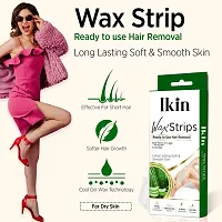 Ikin Wax Strip With Aloevera For Dry Skin- 8 Strips-thumb3