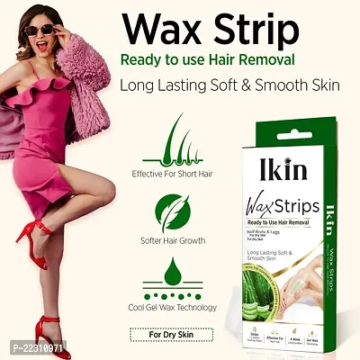 Ikin Wax Strip With Aloevera For Dry Skin- 8 Strips-thumb4