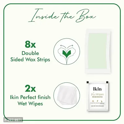 Ikin Wax Strip With Aloevera For Dry Skin- 8 Strips-thumb5