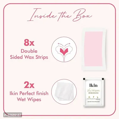 Ikin Wax Strip With Goodness Of Rose Extract For Sensitive Skin- 8 Strips-thumb2