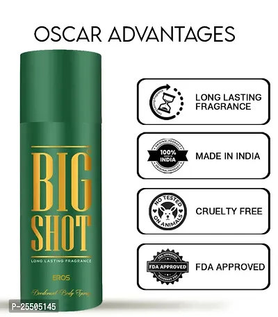 OSCAR Big Shot Eros Deodorant Body Spray 150ml Pack Of 2 Body Spray - For Men  (300 ml, Pack of 2)-thumb3