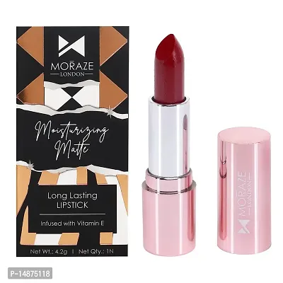 Moraze Moisturizing Matte Lipstick Revenge Is Red-thumb5