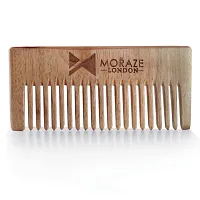 Moraze Wooden Neem Comb for Hair Growth, Hairfall, Dandruff Control, Frizz Control, Treated with Neem Oil, Comb for Men  Women-thumb1