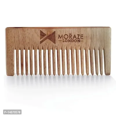 Moraze Wooden Neem Comb for Hair Growth, Hairfall, Dandruff Control, Frizz Control, Treated with Neem Oil, Comb for Men  Women-thumb2