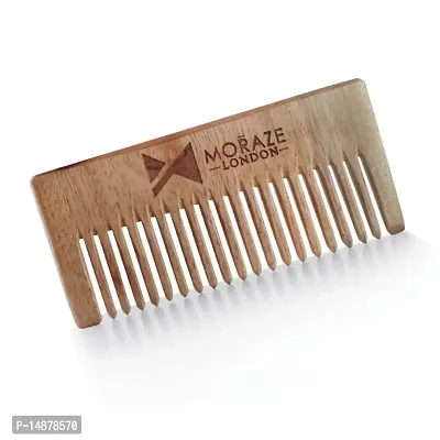 Moraze Wooden Neem Comb for Hair Growth, Hairfall, Dandruff Control, Frizz Control, Treated with Neem Oil, Comb for Men  Women-thumb3