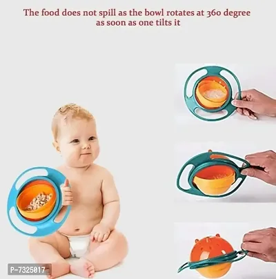 Baby Bowl  360 Degree Rotation Spill Proof Food Bowl for Baby-thumb0