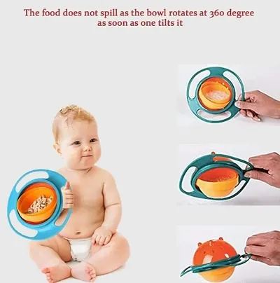 Baby Bowl  360 Degree Rotation Spill Proof Food Bowl for Baby