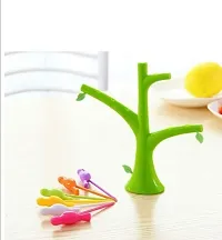 Bird Fruit Fork Plastic Fruit Fork Set  (Pack of 1)-thumb1