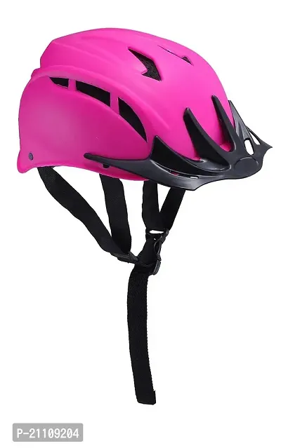 Classic Bicycle Helmet With Sun Visor Suitable For Kids, Boys And Girls Up To 10 Years (Pink)