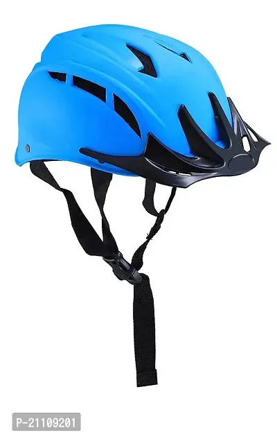 Classic Bicycle Helmet With Sun Visor Suitable For Kids, Boys And Girls Up To 10 Years (Blue)-thumb0