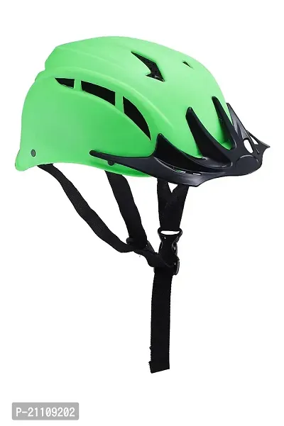 Classic Bicycle Helmet With Sun Visor Suitable For Kids, Boys And Girls Up To 10 Years (Green)-thumb0