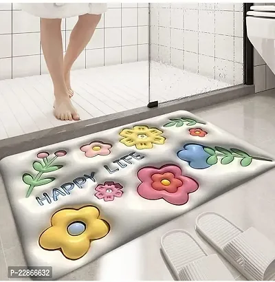 Colorful Flannel Printed Bath Mat