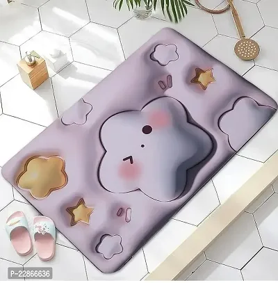 Colorful Flannel Printed Bath Mat