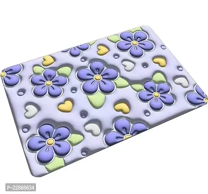 Colorful Flannel Printed Bath Mat