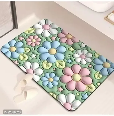 Colorful Flannel Printed Bath Mat