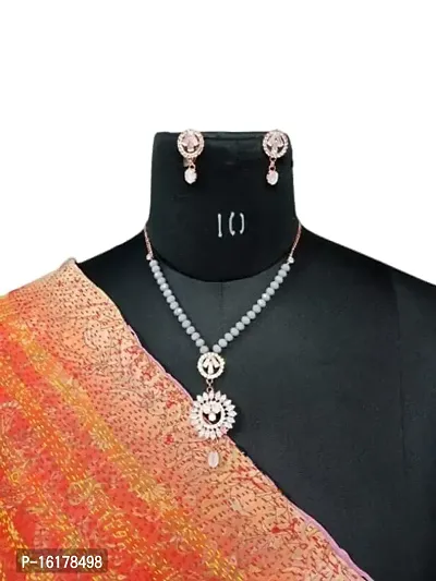 SHIELD PLUS GEREY MOTI SET WITH EARRING  ROYAL STAR-thumb4