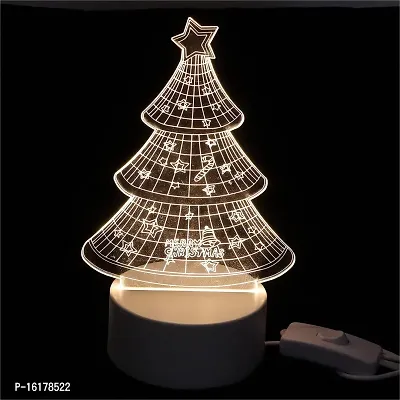 SHIELD PLUS Christmas Tree 3D LAMP Night LAMP/Study LAMP/Office LAMP (Pack of 1)