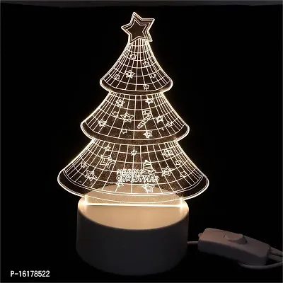 SHIELD PLUS Christmas Tree 3D LAMP Night LAMP/Study LAMP/Office LAMP (Pack of 1)-thumb2