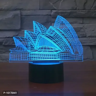 SHIELD PLUS Opera House 3D Illusion LED Lamps Gifts Sydney Opera House Desk Lamp(Pack of 1)