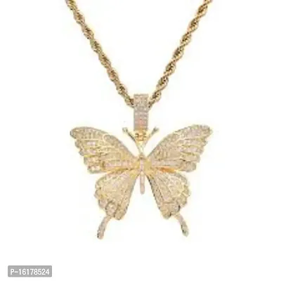 SHIELD PLUS LITTLE BUTTERFLY PENDANT FOR GRIL AND WOMEN NECKLACE(WN-70/7)