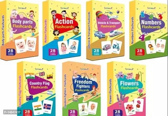 Numbers Flash Cards, Body Parts Flash Cards, Action Flash Cards, Vehicles Flash Cards, Flags Flash Cards, Freedom Fighters Flash Cards, Flowers Flash Cards