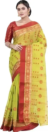 Tana-Poren Women's Traditional Bengal Handloom Tant Saree