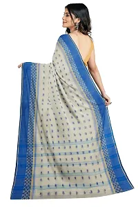 Tana poren Traditional Bengel Cotton Tant Saree (Whit3)-thumb3