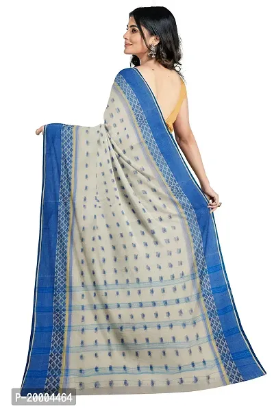 Tana poren Traditional Bengel Cotton Tant Saree (Whit3)-thumb4