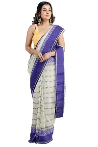 Tana poren Traditional Bengel Cotton Tant Saree (Whit2)-thumb2