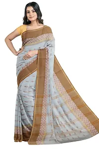 Tana poren Traditional Bengel Cotton Tant Saree (Whit5)-thumb1