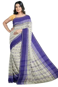 Tana poren Traditional Bengel Cotton Tant Saree (Whit2)-thumb1