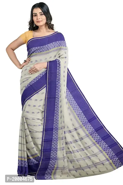 Tana poren Traditional Bengel Cotton Tant Saree (Whit2)-thumb2