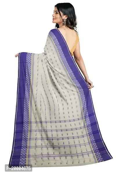 Tana poren Traditional Bengel Cotton Tant Saree (Whit2)-thumb4