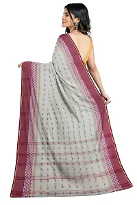 Tana poren Traditional Bengel Cotton Tant Saree (Whit4)-thumb3