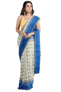 Tana poren Traditional Bengel Cotton Tant Saree (Whit3)-thumb2