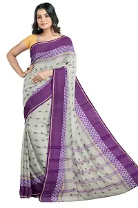 Tana poren Traditional Bengel Cotton Tant Saree (Whit1)-thumb1