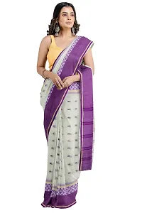 Tana poren Traditional Bengel Cotton Tant Saree (Whit1)-thumb2