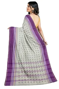 Tana poren Traditional Bengel Cotton Tant Saree (Whit1)-thumb3