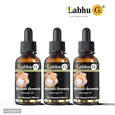 Labhu-G Naturals Brest Massage oil to improve your Breast size Growth for women (pack Of 3) 30ml-thumb0