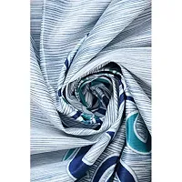Panipat Textile Hub 153 cm (5 ft) Polyester Window Curtain Single Curtain (Printed, Blue)-thumb1