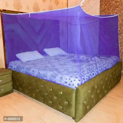 Mosquito Nets for double bed / King Size Bed , Purple, 6.5 Ft X 6.5 Ft-thumb0